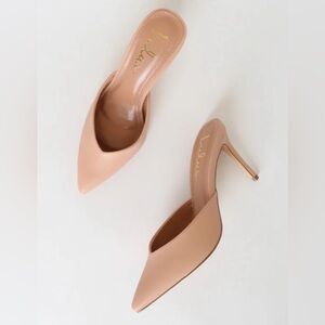 Frae Naked Hazelnut Pointed-Toe Mules